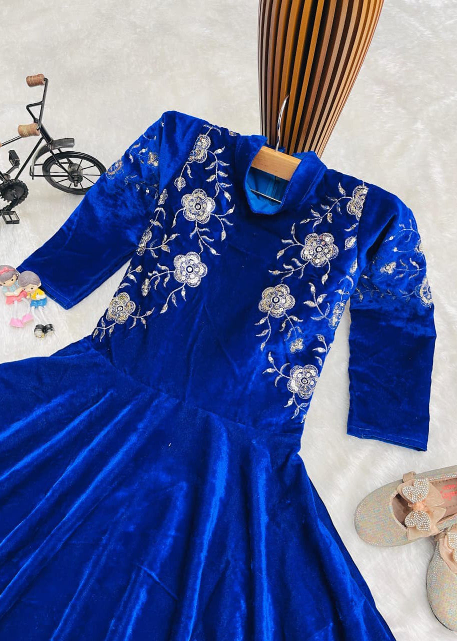 Launching New Collection Beautiful Kids Gown Full Sttiched