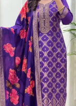 Elegant Banarasi Silk Suit Set with Zari Work – 3 Piece Set