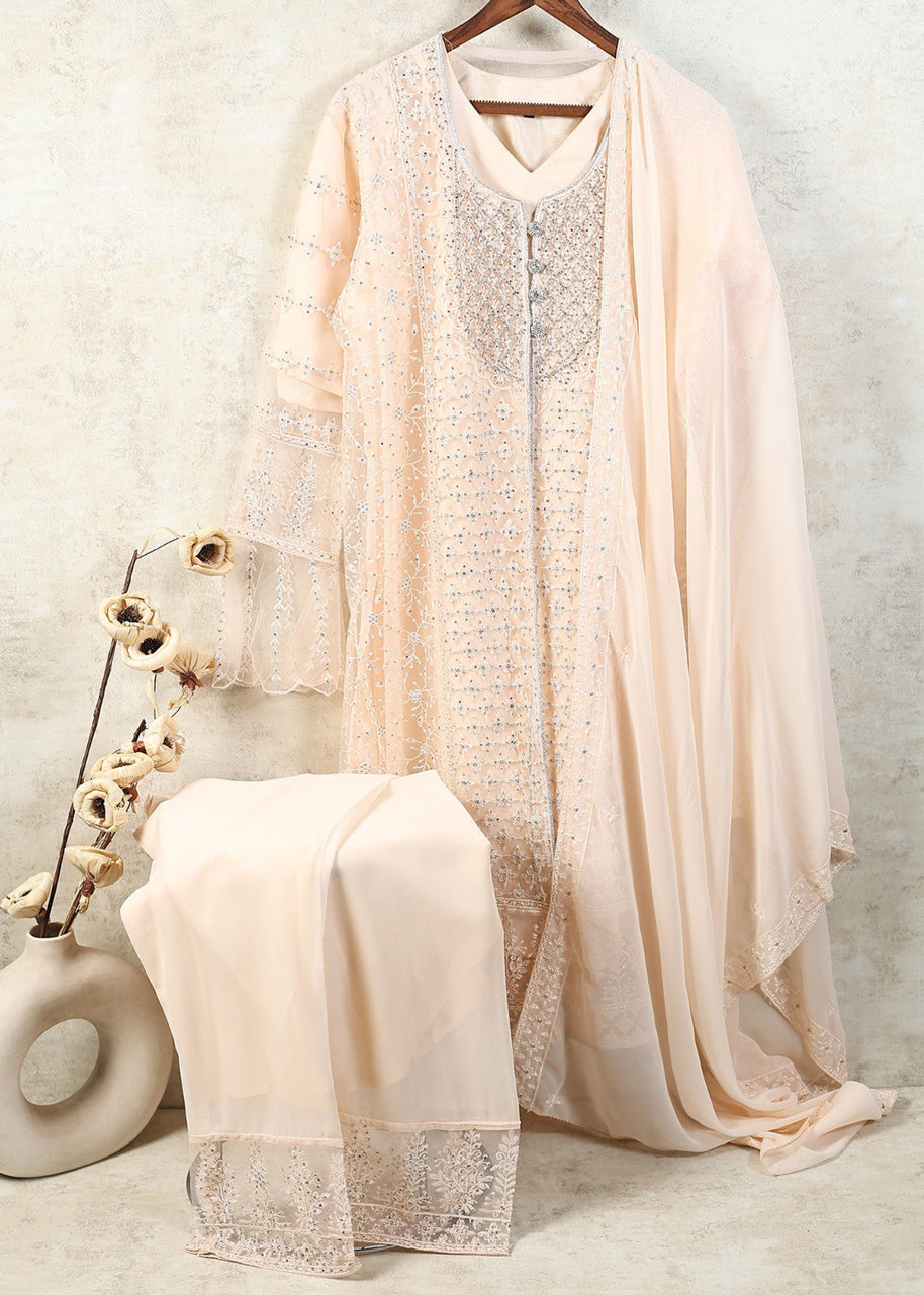 Premium Faux Georgette Embroidered Suit Set with Designer Dupatta