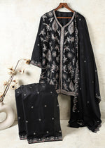 Designer Black Georgette Embroidered Suit Set with Cutwork Dupatta