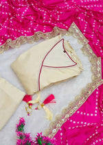 Handmade Anarkali Plazzo Set with Bandhani Dupatta