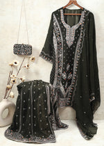 Designer Georgette Heavy Embroidered Suit Set with Dupatta