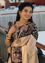 Gajraj Heavy handloom tussar silk saree