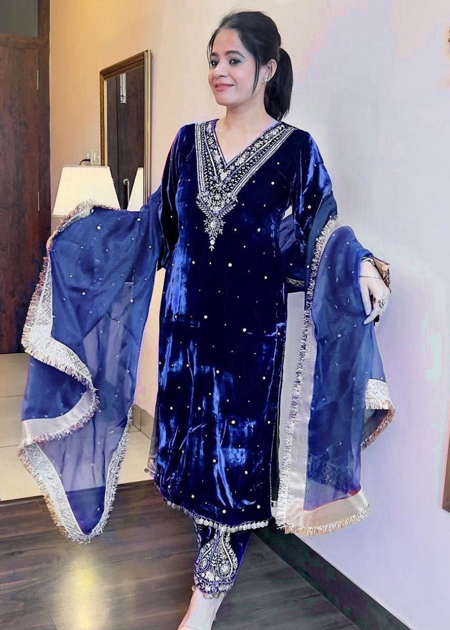 Winter Special Velvet 3-Piece Suit