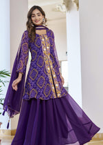 Designer Fox Georgette Kurti, Plazzo & Dupatta Set