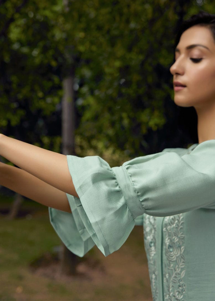 Embroidered Cotton Kurti & Pant Co-ord Set