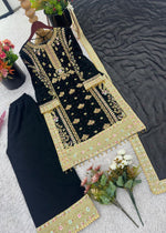 Elegant Embroidered Sequence & Rivet Moti Work Designer Set