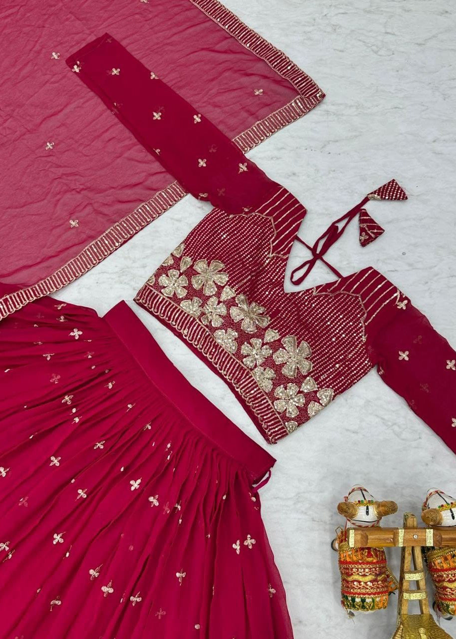 Rani Wedding Wear Georgette Lehenga Choli