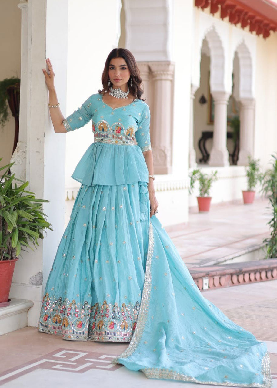 Royal Glam Sequins Embroidered Designer Lehenga Choli – Wedding & Party Special