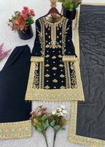 Elegant Embroidered Sequence & Rivet Moti Work Designer Set