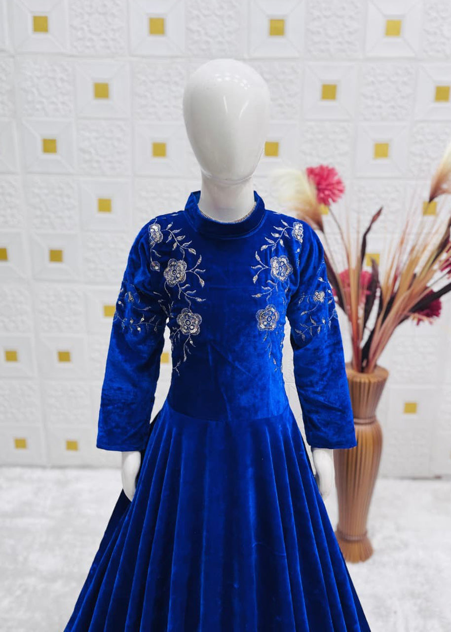 Launching New Collection Beautiful Kids Gown Full Sttiched