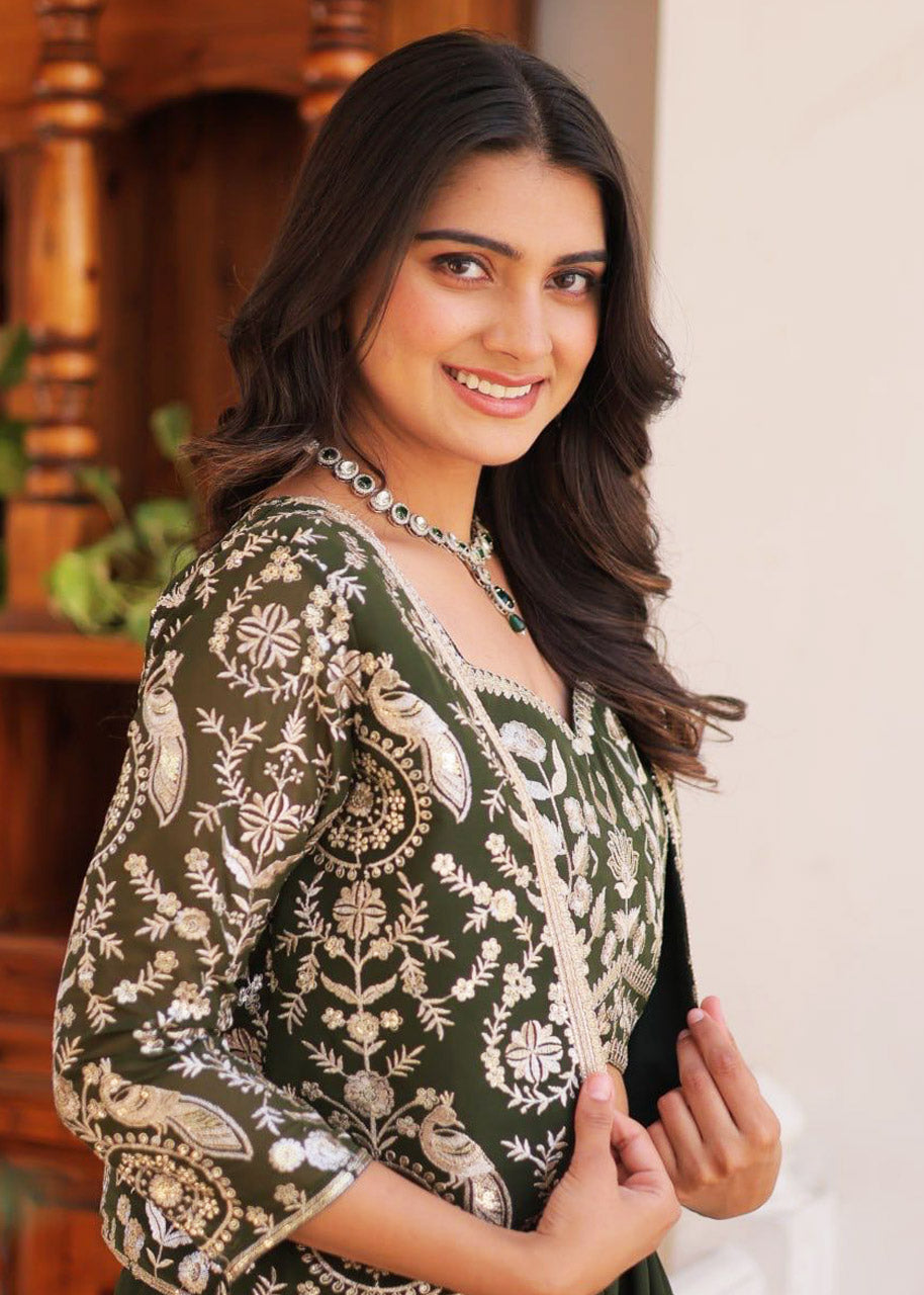 Designer Wedding & Party Wear Koti, Choli & Plazzo Set