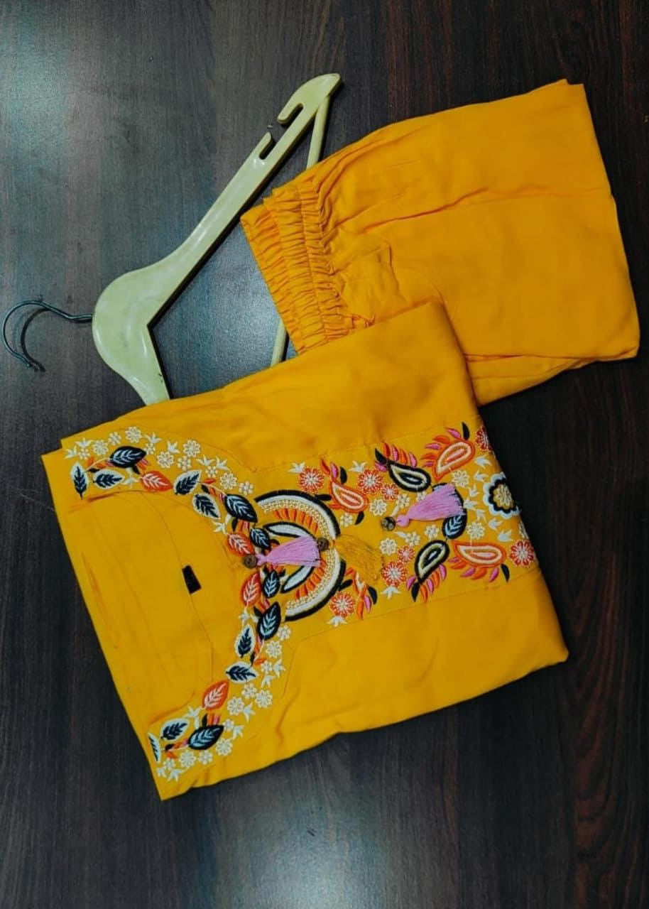 Beautiful Rayon Kaftan with Pant