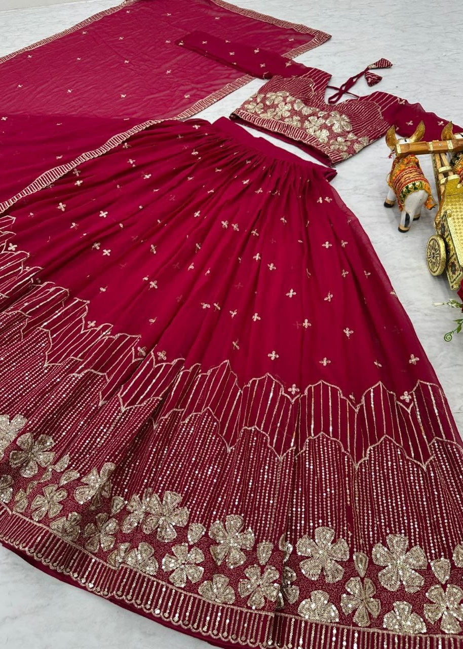 Rani Wedding Wear Georgette Lehenga Choli