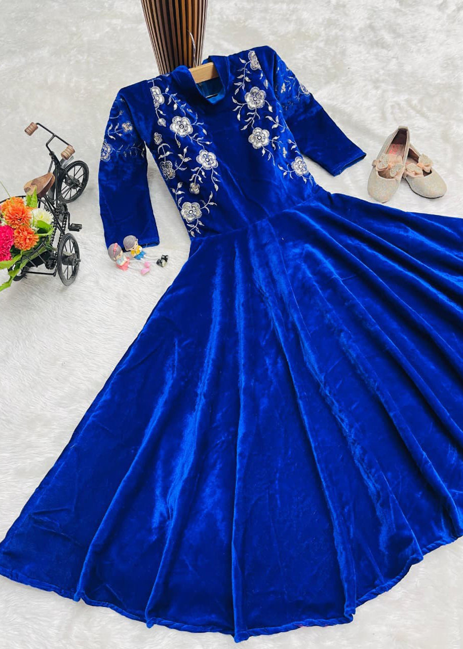 Launching New Collection Beautiful Kids Gown Full Sttiched