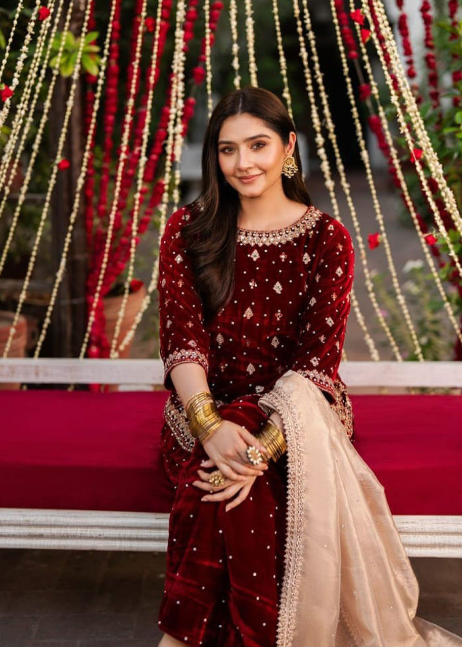 Designer Party Wear Top & Pant Plazzo & With Fancy Dupatta & Embroidery Work