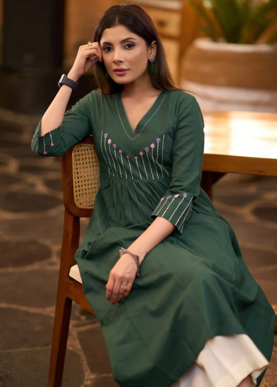 Harini Festive Cotton Kurta Pant Ensemble