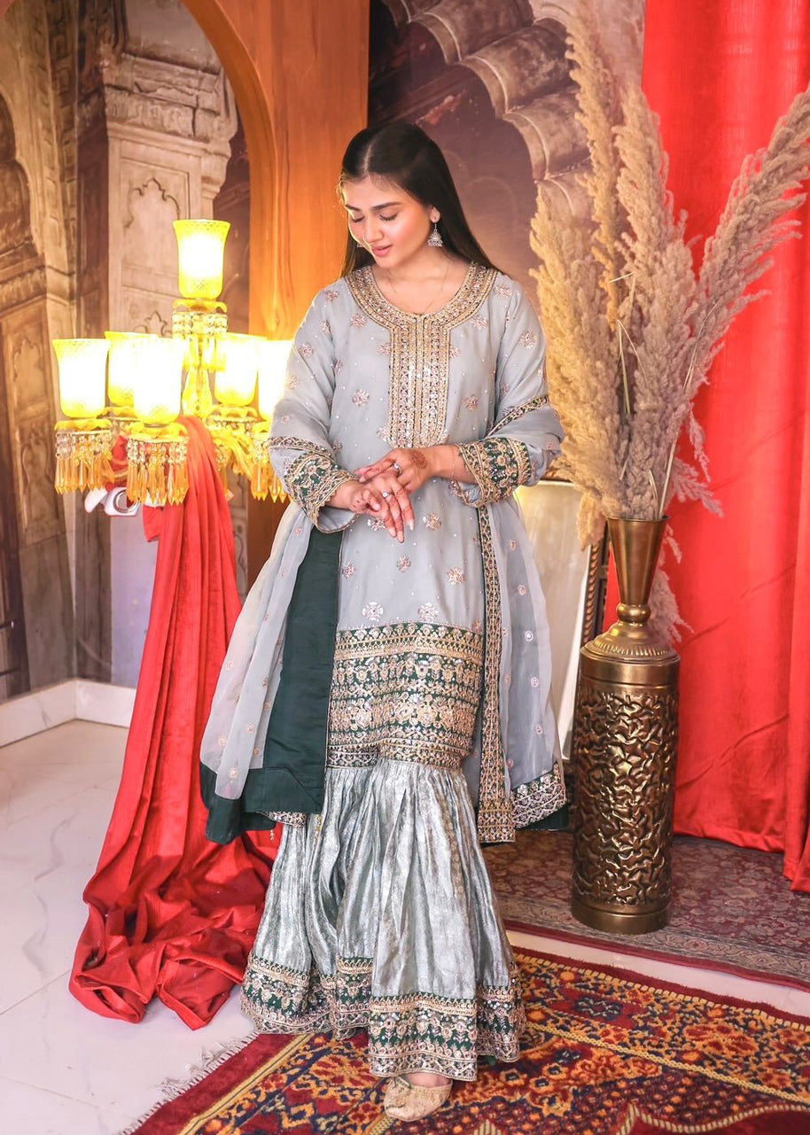 Trending Ready-to-Wear Fancy Kurti Sharara Set with Dupatta