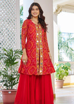 Designer Fox Georgette Kurti, Plazzo & Dupatta Set
