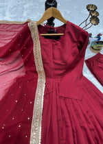 Launching New Designer Party Wear Gown with Embroidery Work