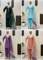 Marvelous Beads Work Green Color Salwar Suit