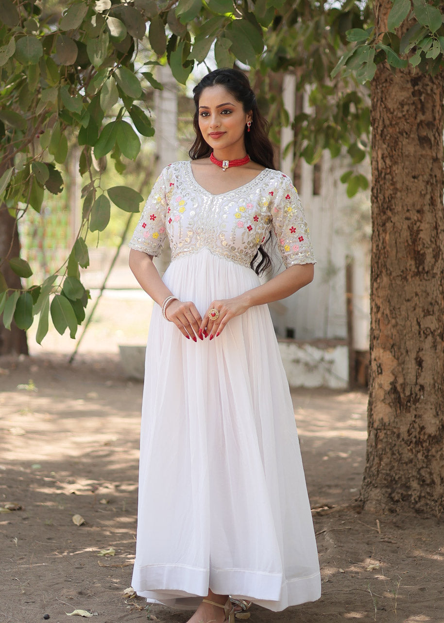 Designer Faux Blooming Gown – Wedding & Party Wear