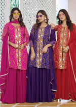 Designer Fox Georgette Kurti, Plazzo & Dupatta Set