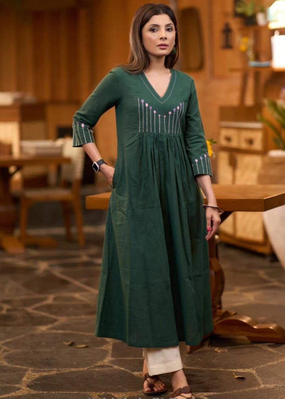 Harini Festive Cotton Kurta Pant Ensemble