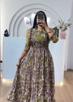 Designer Kalamkari Cota Checks Gown – Wedding & Party Wear