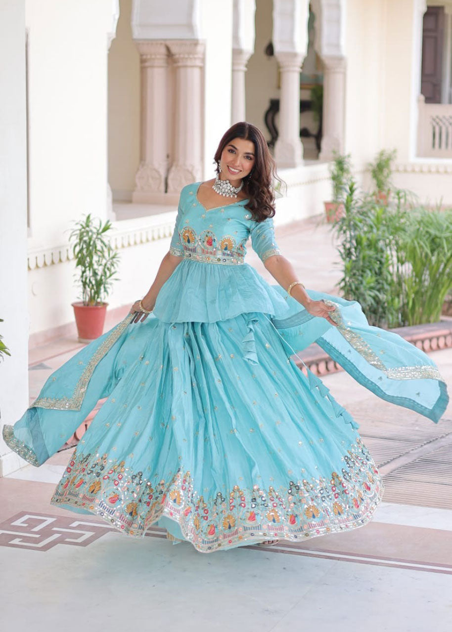 Royal Glam Sequins Embroidered Designer Lehenga Choli – Wedding & Party Special