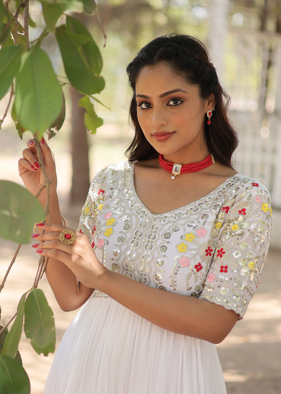 Designer Faux Blooming Gown – Wedding & Party Wear