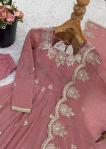 Elegant Embroidered Sequence Designer Anarkali Three Piece Set