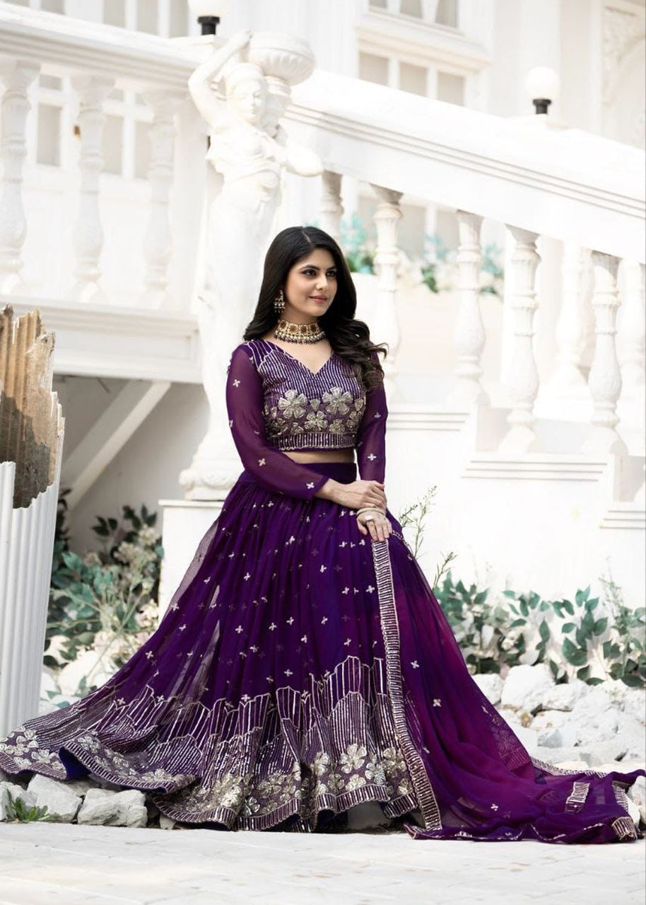 Rani Wedding Wear Georgette Lehenga Choli