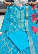 Elegant Banarasi Silk Suit Set with Zari Work – 3 Piece Set