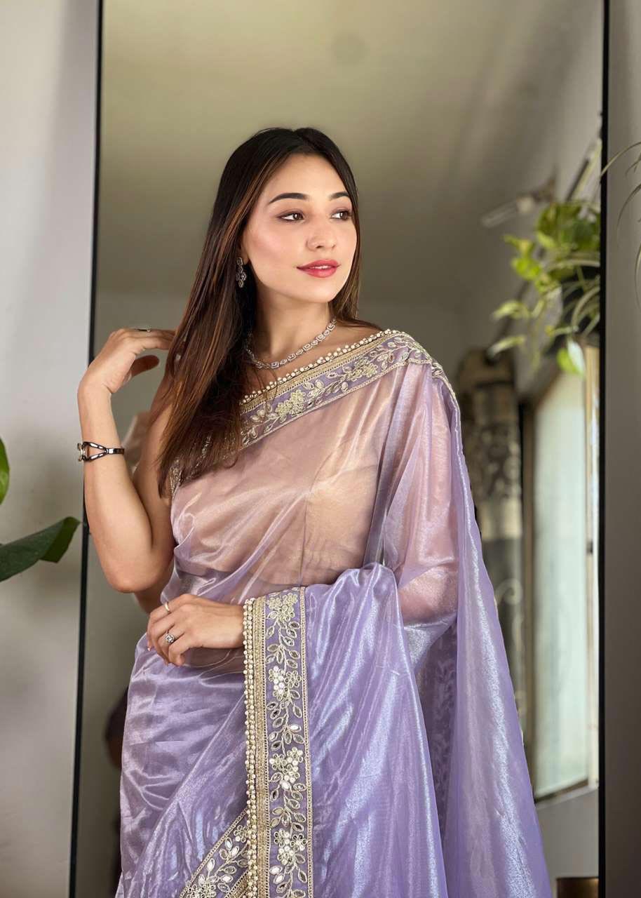 Embroidered Silk Saree