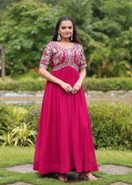 Designer Faux Blooming Gown – Wedding & Party Wear