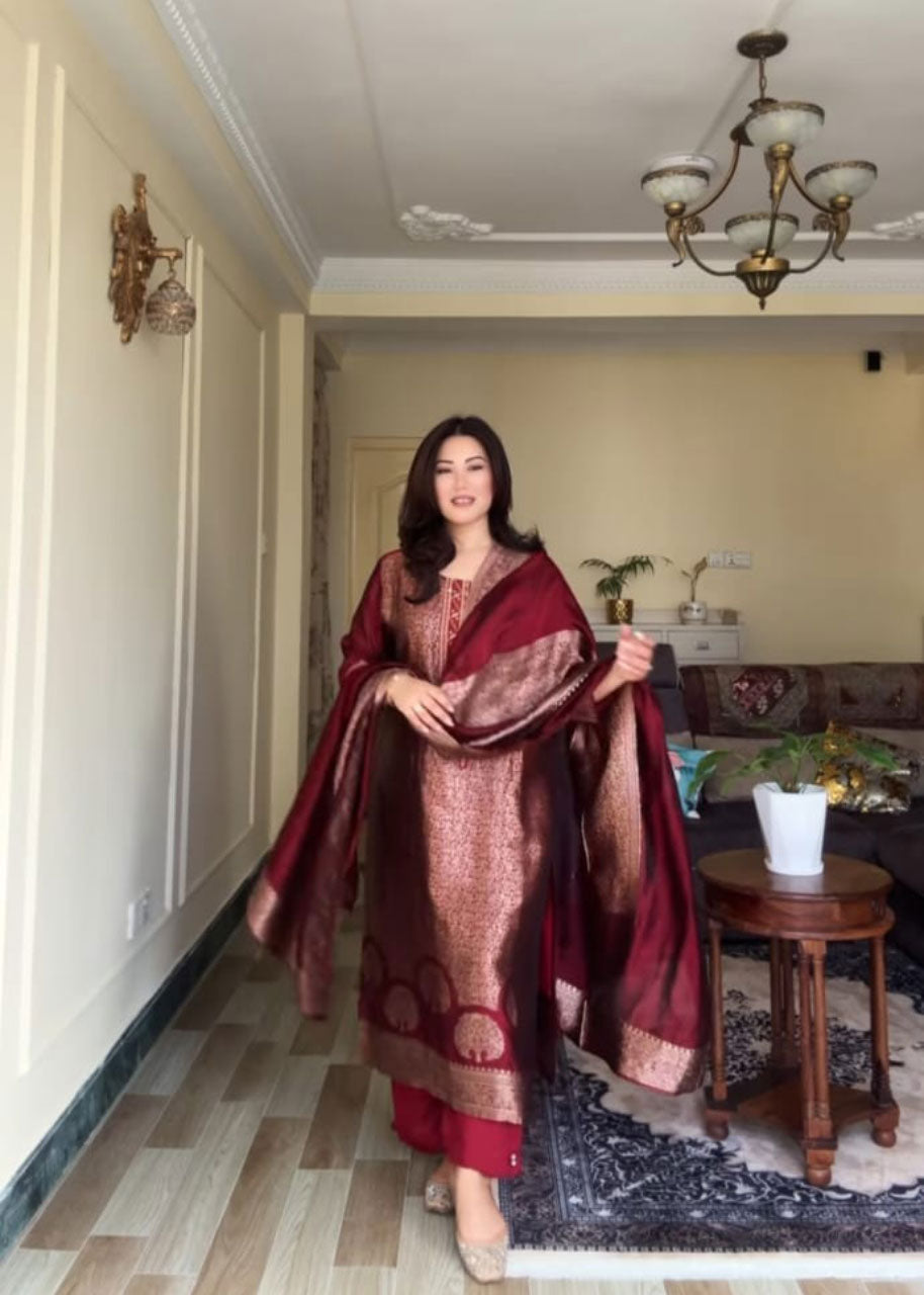 Royal Banarasi Branded Suit Set – Wedding & Party Wear Special