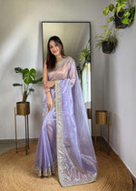Embroidered Silk Saree