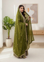 Designer GMY Silk Heavy Embroidered Sharara Suit Set with Dupatta