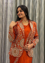 Premium Ready-to-Wear Embroidered Drape Saree Set