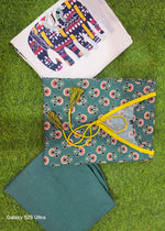 Designer Mughal Block Printed Mul Cotton Kurta Pant Dupatta Set