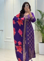 Elegant Banarasi Silk Suit Set with Zari Work – 3 Piece Set