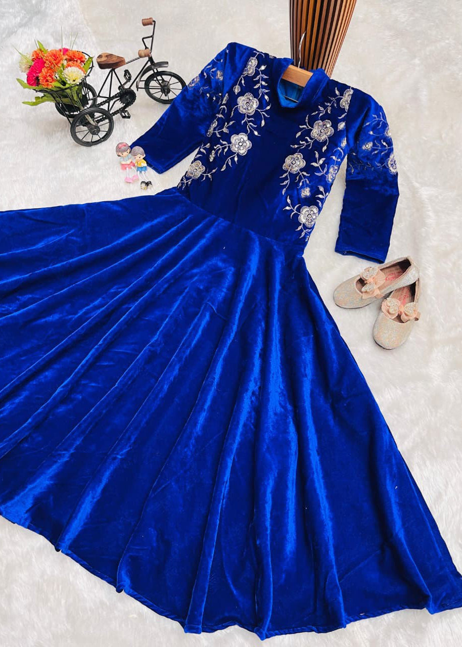 Launching New Collection Beautiful Kids Gown Full Sttiched