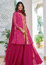 Designer Fox Georgette Kurti, Plazzo & Dupatta Set