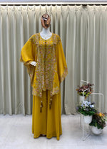 Designer Wear Kurta Plazzo Pair With Shruge In Sequence Embroidery Work