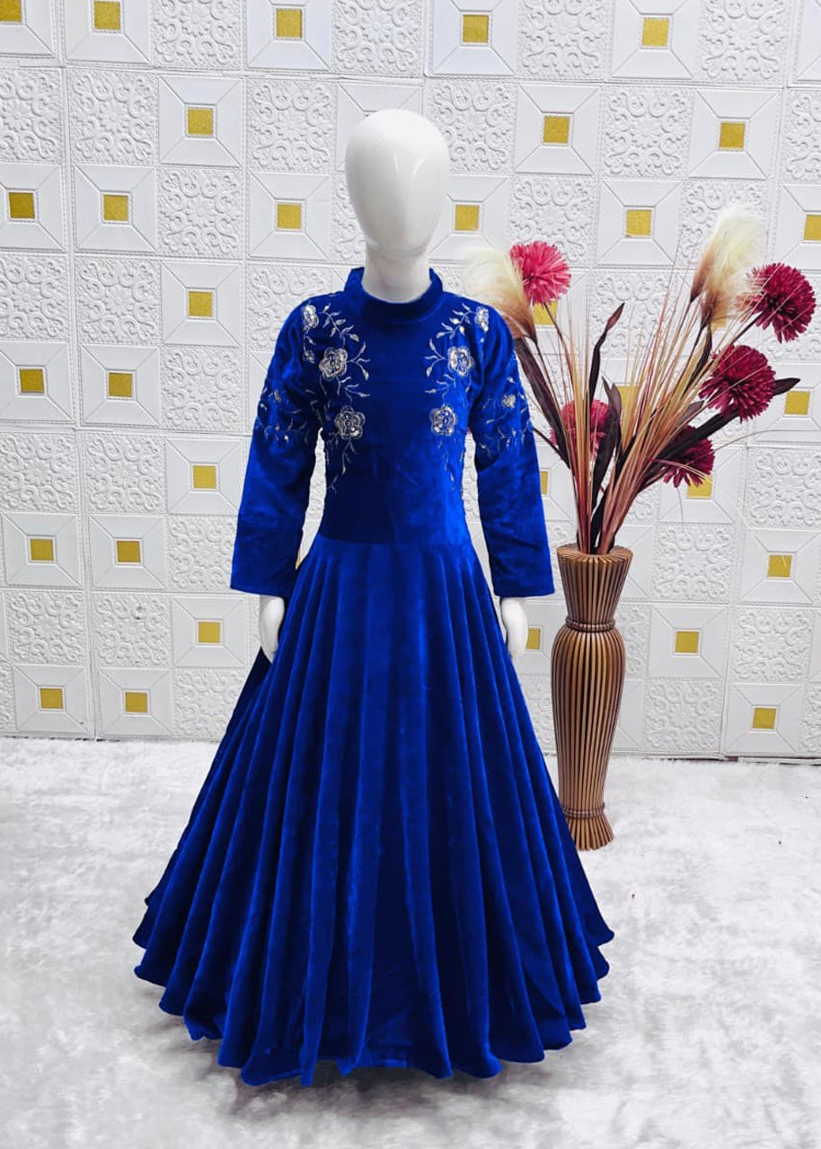 Launching New Collection Beautiful Kids Gown Full Sttiched