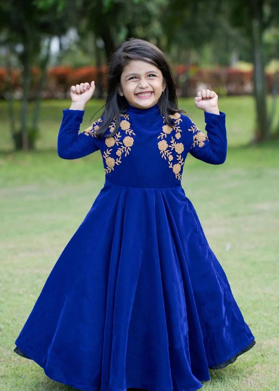 Launching New Collection Beautiful Kids Gown Full Sttiched