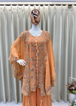 Designer Wear Kurta Plazzo Pair With Shruge In Sequence Embroidery Work
