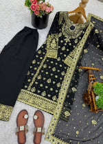 New Designer Party Wear Top, Palazzo & Dupatta Set with Heavy Embroidery