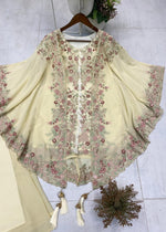 Designer Wear Kurta Plazzo Pair With Shruge In Sequence Embroidery Work